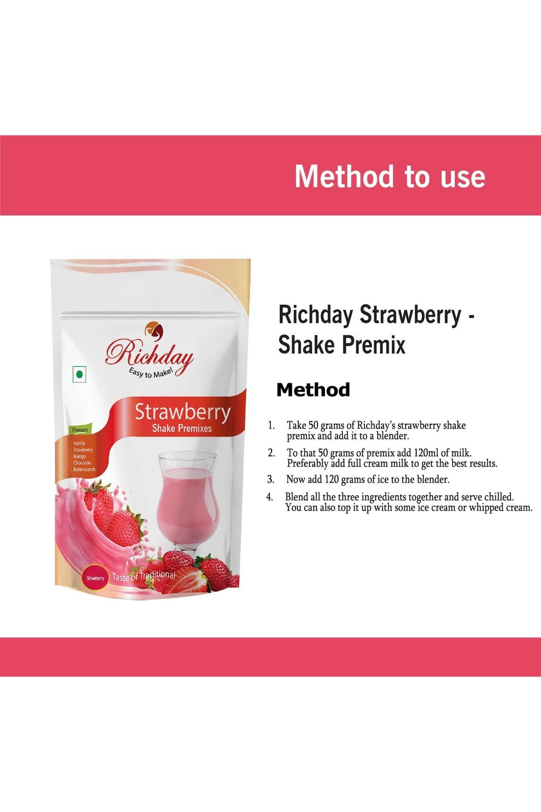 Strawberry Shake Premix