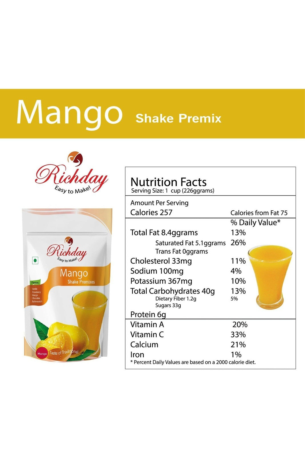 Mango Shake Premix