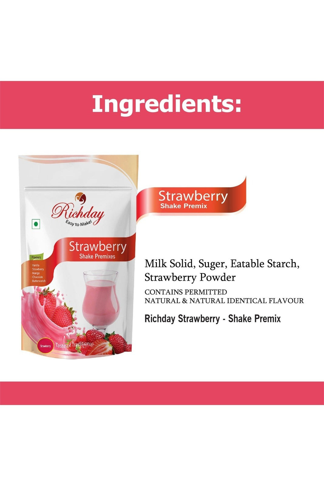 Strawberry Shake Premix