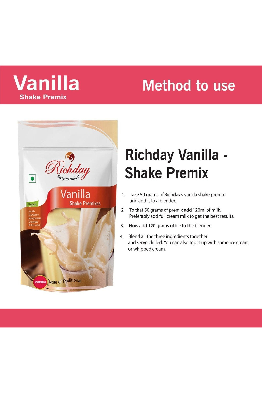 Vanilla Shake Premix