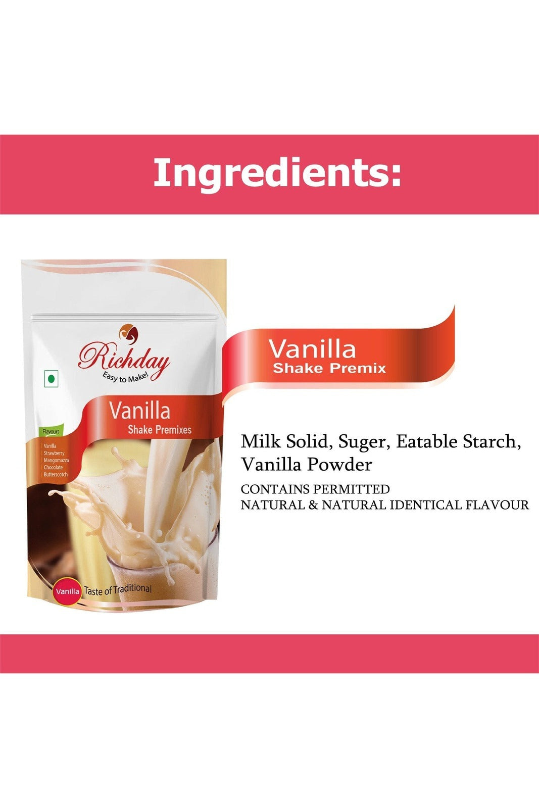 Vanilla Shake Premix