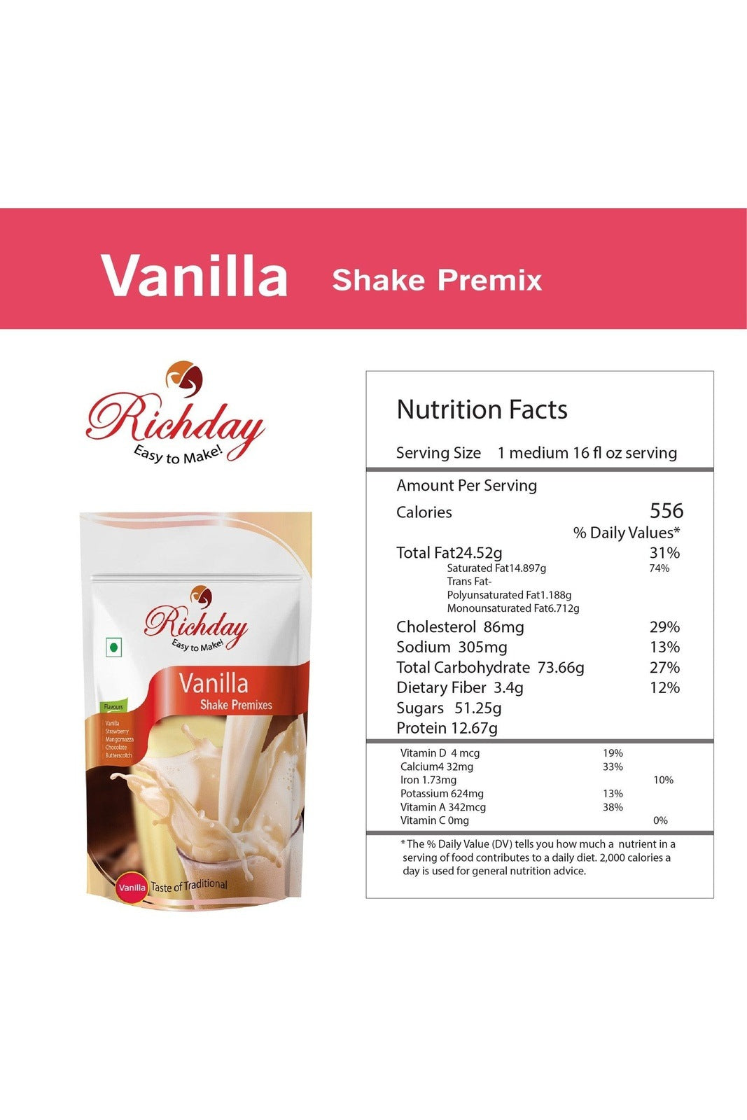 Vanilla Shake Premix