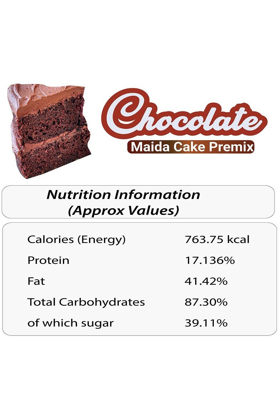 Chocolate Maida Cake Premix