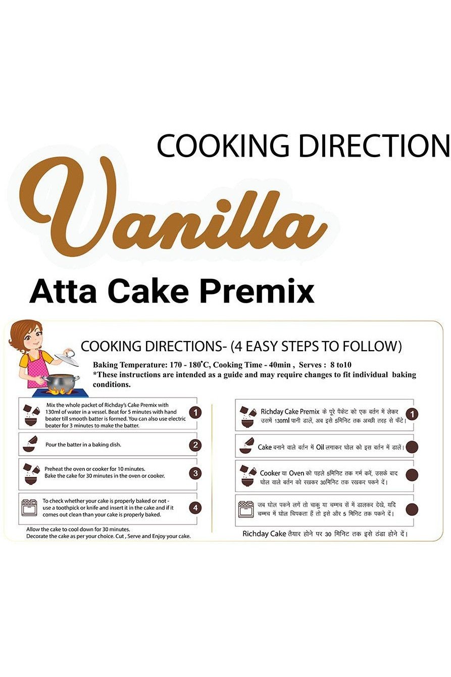 Eggless Vanilla Atta Cake Premix