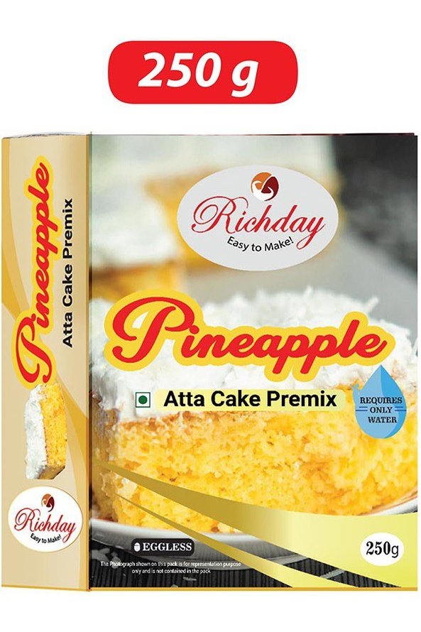 Eggless Pineapple Atta Cake Premix