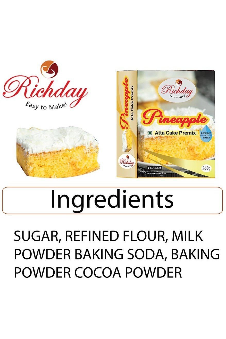 Eggless Pineapple Atta Cake Premix